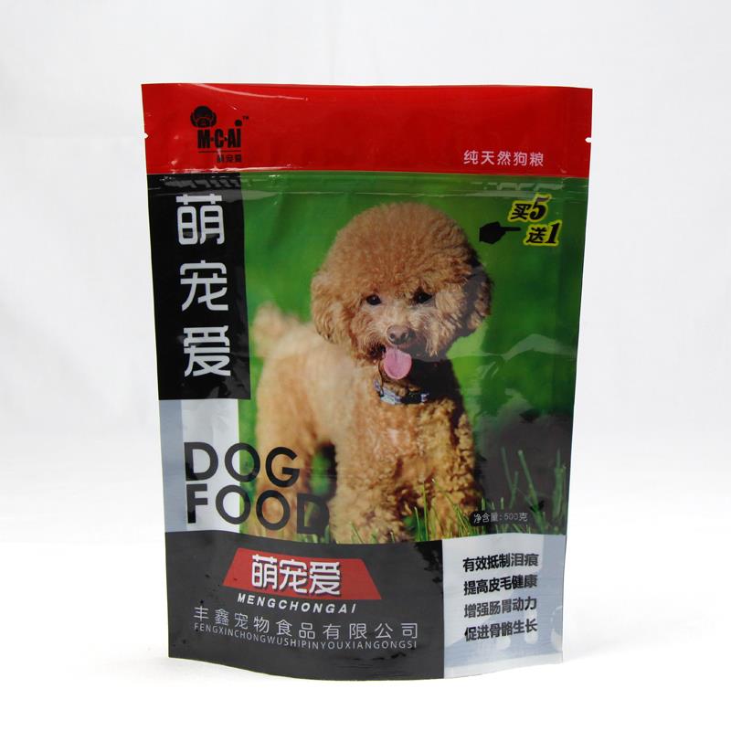 Стандартна кутия за храна за кучета с прозорец Stand Up Dog Food Packaging With Window
