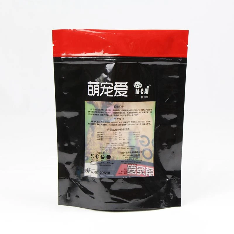 Стандартна кутия за храна за кучета с прозорец Stand Up Dog Food Packaging With Window