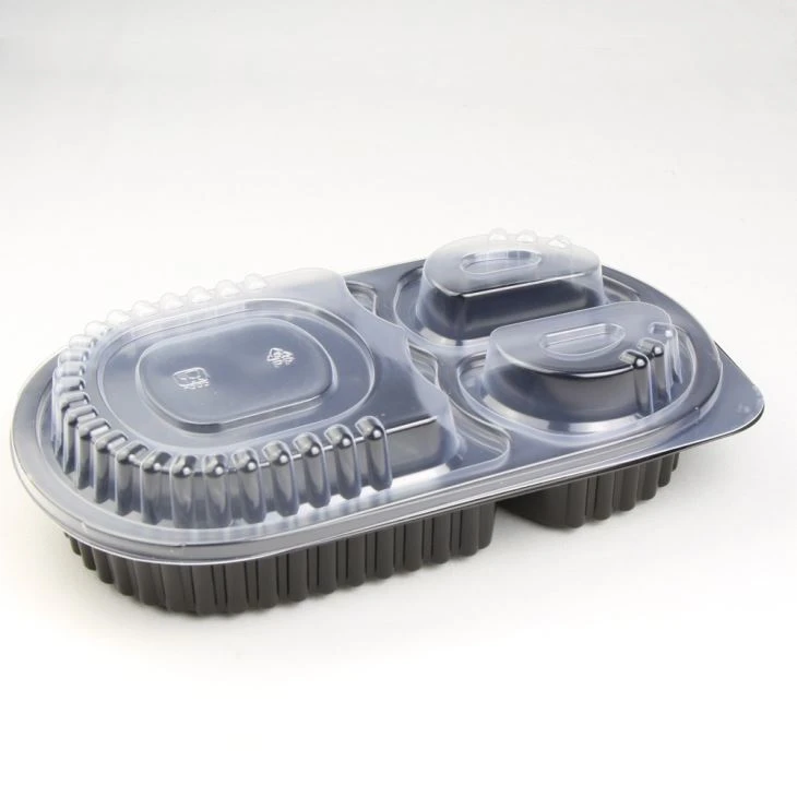 Meal Prep Containers 3 Compartments Disposable Lunch Box