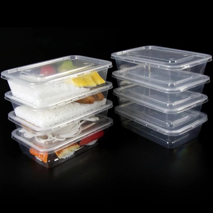 PP Disposable Plastic Food Container Clear Plastic Meal Prep Containers