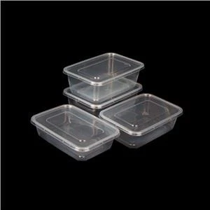 Прозрачна пластмасова кутия за обяд Bento за еднократна употреба с добро качество за приготвяне на храна за микровълнова фурна Контейнер за бързо хранене с капак