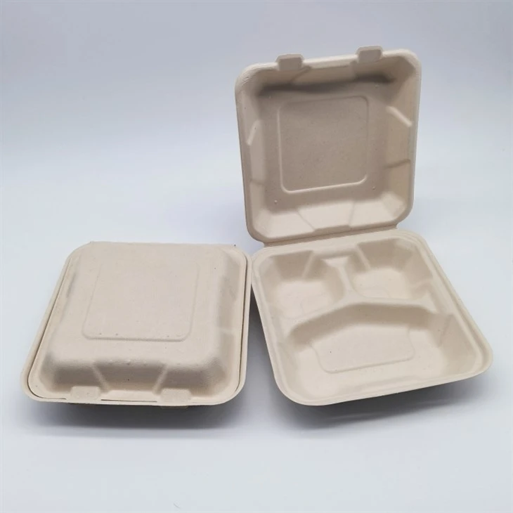 Контейнер за храна от захарна тръстика 9''x9''