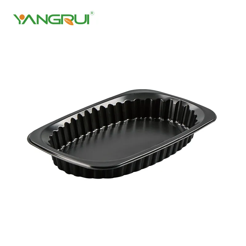 Черни пластмасови тави за храна