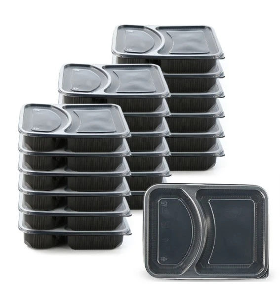 Plastic Food Prep Container With 2 Compartment