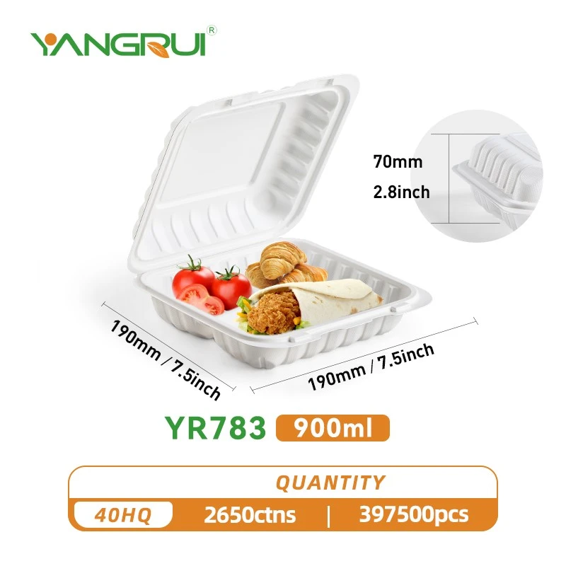 hinged plastic to-go containers