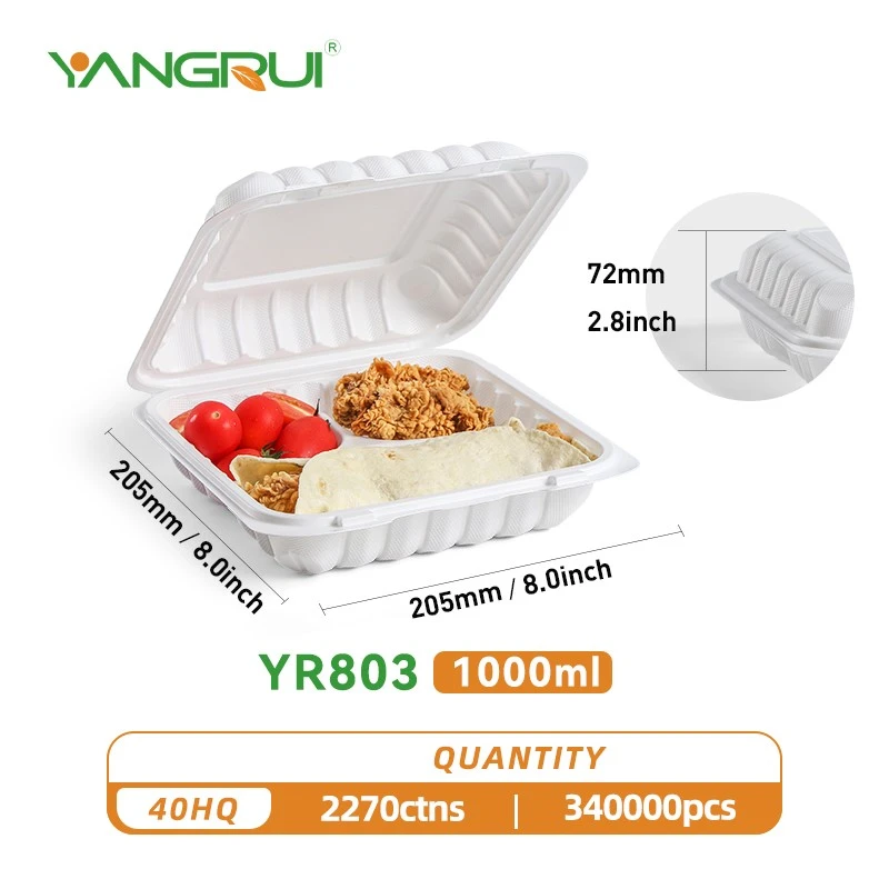 hinged plastic to-go containers